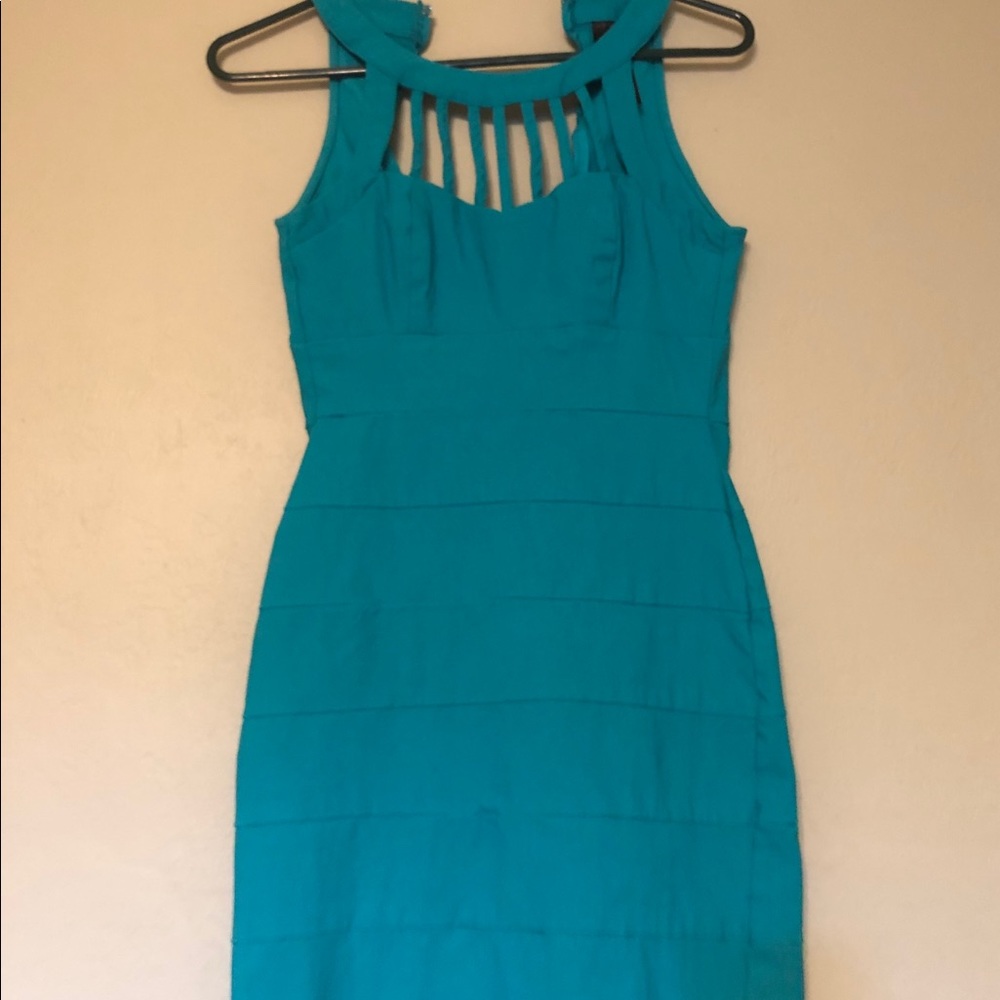 Teal Bodycon Dress - Sexy/Evening/Special Occasion